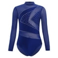 thumbnail image 3 of TiaoBug Girls' Gymnastics Bodysuit Acrobatics Ballet Unitard Tumbling Sports Dance Workout Wear Navy Blue 12, 3 of 7