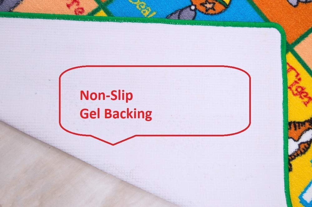 HR-Kids Rugs for Playroom Bedroom 3x5 Boys Girls Childrens Room Dcor Fun ABC Alphabet Animals Interactive Gift for HR-Kids Boys Girls Educational Learning Mat Carpet for Nursery School Playroom