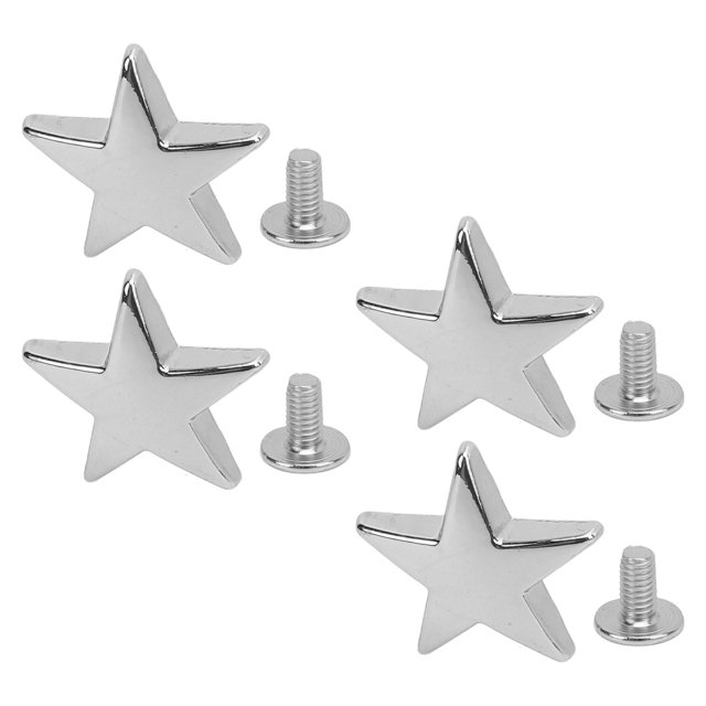 Sturdy Metal Construction Star Rivets, Secure Fastening Zinc Alloy Rivets for Leather, Easy Installation Metal Rivets for Leathercraft, Multi Purpose Star Rivets for Clothing