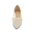 thumbnail image 7 of BLISSFUL STEP Women's Pointed Toe Rhinestone Mesh Bow Ballerina Flats, 7 of 7