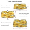 thumbnail image 5 of Universal Fit Accordion Auto Sunshade Windshield Sunshade 55'' x 27.6'' Sunflowers Pattern, 5 of 8