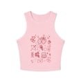 thumbnail image 4 of Valentine Doodle Collage Racer Tank Top | Hearts, Rings, Cake, Love Icons | Valentines Shirt, 4 of 6