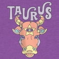 thumbnail image 2 of Girl's Lost Gods Zodiac Taurus Art Symbol  Graphic Tee Purple Berry X Large, 2 of 4