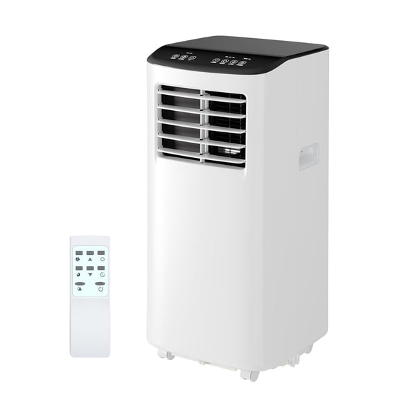 Wildbreak 8000 BTU Portable Air Conditioner A019J-05KR, with Fan & Dehumidifier, White & Black