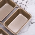 thumbnail image 3 of Rectangular Non Stick Baking Mold 6 Grids Baking Plate Tray Toast Mould Household Baking Gadget Cake Mold Golden, 3 of 7