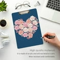 thumbnail image 2 of FMSHPON Valentine's Day Pink Rose Heart Clipboard Hardboard Wood Nursing Clip Board and Pull for Standard A4 Letter 13x9 inches, 2 of 2