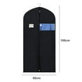thumbnail image 2 of Garment Bag Business Card Holder Clear Window Dustproof Hanging Clothes Bag Non-Woven Fabric Closet Storage Coats Jackets Shirts Suit Garment Cover Bedroom Supplies-Black,M, 2 of 8