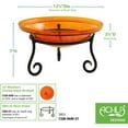 thumbnail image 6 of Achla Designs 12 Inch Glass Bowl Birdbath Decoration with Stand, Mandarin, 6 of 6