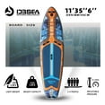 thumbnail image 4 of Genreen 11ft Inflatable Paddle Board & Fishing Stand up Paddle Board with Full SUP Accessories, 4 of 7