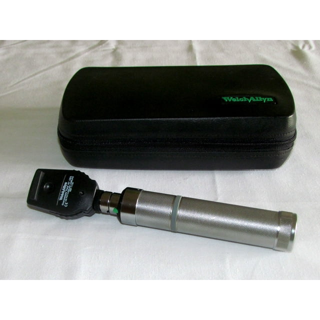 Welch Allyn Ophtalmoscope Coaxial 3,5 V avec Poignée en C dans Étui (Non Rechargeable)