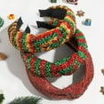 thumbnail image 4 of Yoyauz Christmas Bow Headband Christmas Bow Headband Red Green Headband Christmas Holiday Headband Cute Headband Ladies Girls Holiday Party Clothing Supplies Gifts, 4 of 6