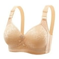 REORIAFEE Bras for Older Women with Sagging Breasts Wireless Gathered Lingerie Bras V Neck Comfy