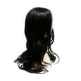 thumbnail image 4 of 24" Silk Wig Natural Black Long Curly Hair Front Lace Wigs Women Hair Practical, 4 of 7