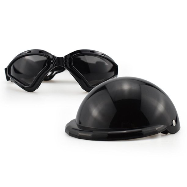 Pet Safety Helmet Dog Cat Bicycle Motorcycle Helmet With Sunglasses Pet Supplies For Head Protective He Qiyong unisex
