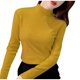 thumbnail image 1 of Heisall Women's Base Layer Shirts Semi-High Neck Solid Color Long Sleeve Fashion Layering Tops, 1 of 3