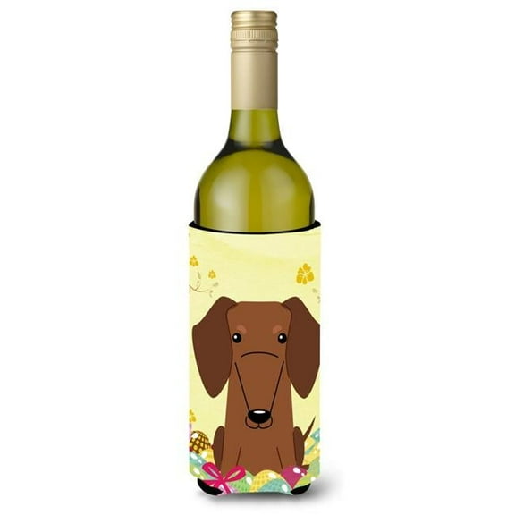 Carolines Treasures BB6130LITERK Easter Eggs Dachshund Red Brown Wine Bottle Beverge Insulator Hugger