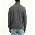 thumbnail image 5 of Men Full Zip Knit Cardigan Sevevn Long Sleeve Ribbed Stand Collar Sweater Jacket With Dual Side Hand Pockets Loose Fit Outerwear For Daily Casual And Travel Occasions, 5 of 8