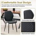 thumbnail image 2 of Dining Chairs Set of 4 Black Diamond PU Leather Metal Black 33.6" for Kitchen, 2 of 8