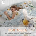 thumbnail image 5 of Summer Botanical Bedding 3 Piece Duvet Cover Set Full Size, White Daisy Botanical Bee Farmhouse Soft Microfiber Comforter Cover with Zipper Closure & Pillowcases, Wrinkle & FadeResistant Quilt Cover, 5 of 9