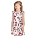 thumbnail image 1 of Fotbe Caring Cow Vestido de Dormir para Niñas de 3 a 10 Años, Mangas Cortas, Estilo Princesa, Pijama Camisón con Mangas Voladas-X-Large, 1 of 6