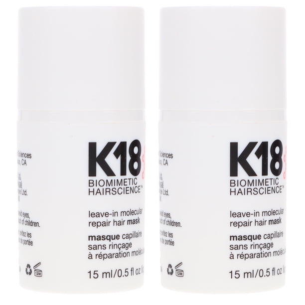 K18 Leave-In Molecular Repair Hair Mask 0.5 oz 2 Pack - Walmart.com