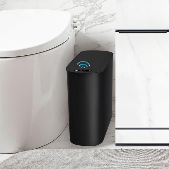 Bote de basura TIPGO con sensor de movimiento automático, 10 L/2.6 galones, negro