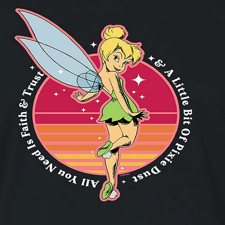 Juniors Womens Peter Pan Tinker Bell Retro T-shirt : Target