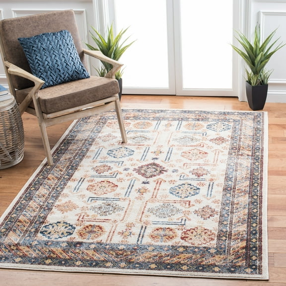 SAFAVIEH Bijar Johann Oriental Area Rug, Ivory/Brown, 5'3" x 7'6"