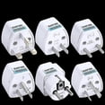thumbnail image 2 of 1/5pcs Universal World Wide Travel Adapter Uk Plug To Eu Plug Power Outlet Travel Charger Adapter, 2 of 3