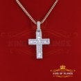 thumbnail image 2 of King of Bling's Cross Pendant for Men's 7.50ct VVS D Clr Bagutte Moissanite 925 Yellow Silver, 2 of 12
