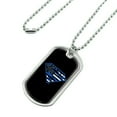 thumbnail image 2 of Superman Thin Blue Line Flag Shield Logo Military Dog Tag Pendant Necklace with Chain, 2 of 5