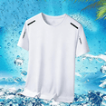 thumbnail image 6 of Hearthz Ice Silk Quick Dry Shirts for Men Short Sleeve Crew Neck Mens Athletic Shirts Moisture Wicking Workout Shirts for Men White M, 6 of 6