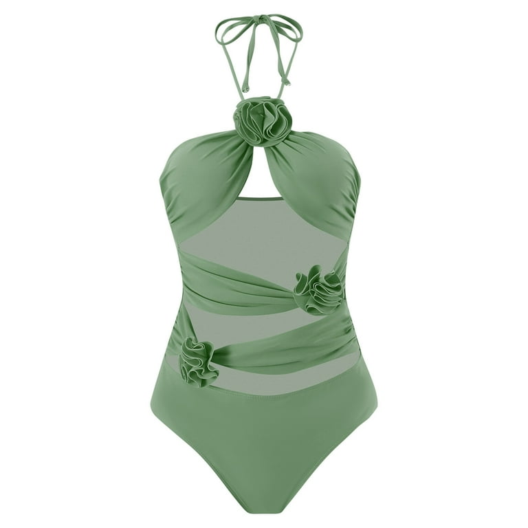 EHQJNJ Tankini Tops for Women 2024 1 Piece Swimwear+1 Piece Cover up Two  Piece Vintage Print Swimsuit Monokini Bikini 2 Piece Swimsuits Two Piece