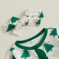 thumbnail image 5 of Cjfdfy Newborn Baby Girl Boy Christmas Footed Romper Christmas Tree Gingerbread Ribbed Knit Long Sleeve Footed Jumpsuit Headband Infant Cute My First Christmas Fall Winter Outfit  0-9M, 5 of 8