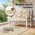thumbnail image 3 of vidaXL Indoor/Outdoor Bench Cushions 2 pcs, Non-slip, Water-Repellent, Beige 39.4"x19.7"x2.8", 3 of 8