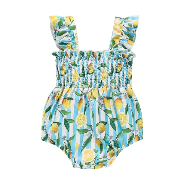 Gibobby Ropa Para Bebe Body estampado para bebé, trajes con tirantes para bebé, a rayas para niña, y mono Floral para niña(Verde, 18M)
