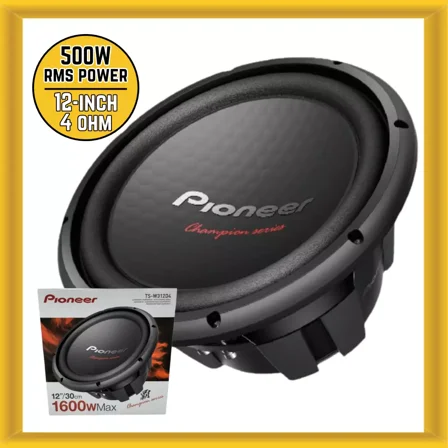 Pioneer Champion Series 12" Dual Voice Coil 4 ohm Car Component Subwoofer 1600W
