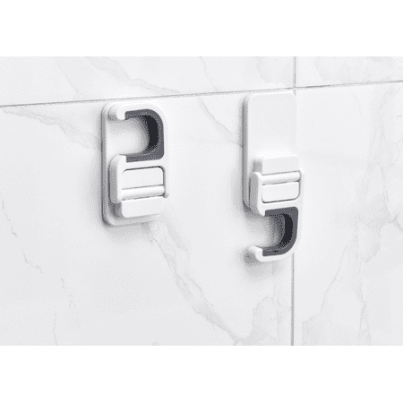 

4 PCS Mop and Broom Holder Wall Mount C-Shape Self Adhesive Anti-Slip Hook Holds Up to 5 LBS Broom Hanger Organizer Wall Mounted Easy to Storage
