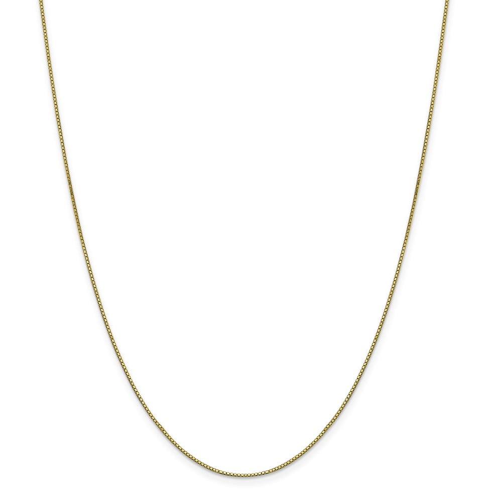 with Secure Lobster Lock Clasp Solid 10k Yellow Gold .90mm Box Chain Necklace 