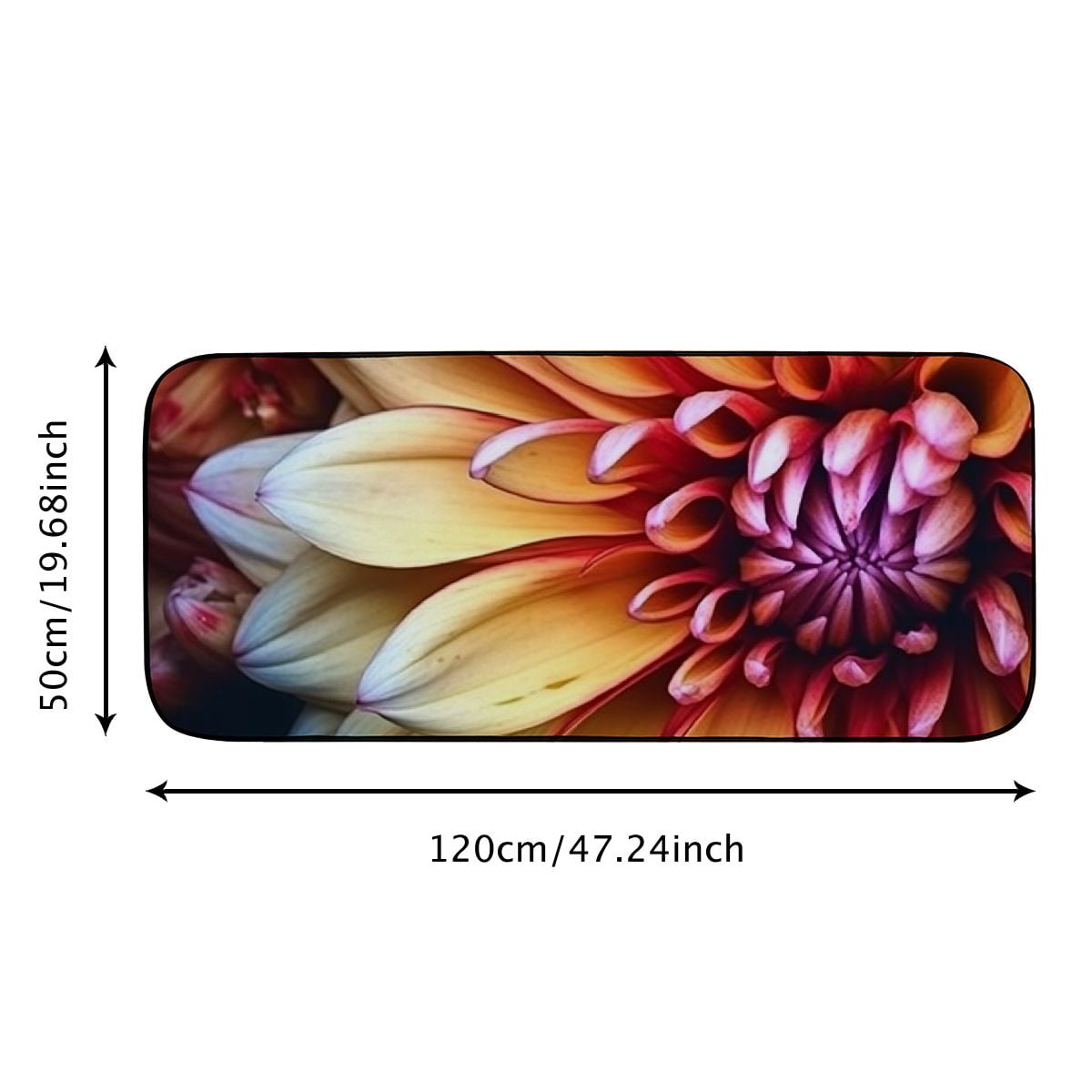 PHYHOO Doormat Floor /Mat - Plant Flower Leaves Nature Leaf Blossom Bloom Decorative Door Mat, Door Mat with Non-Slip Rubber Backing, Easy Cleaning, Traps Dirt, for Entry, Patio, Garage 19.68*47.24 in