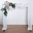 thumbnail image 2 of Efavormart 18Ft White Sheer Organza Curtain Panels, Window Scarf Valance Wedding Arch Draping Fabric for Top Table Event Party Home Decor Stair Bow Backdrop Curtain Decoration, 2 of 9
