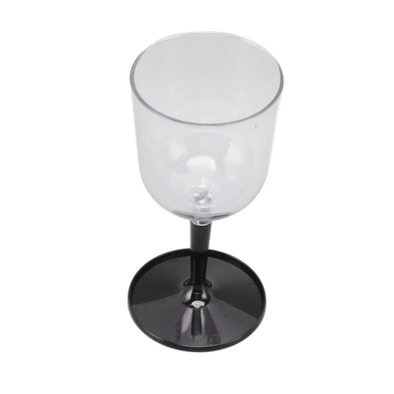 Portable Detachable Wine Glass, Transparent Travel Wine Glasses,  Comfortable Hand Feel for Outdoors (Black)