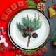 thumbnail image 1 of ¡Rebajas de Liquidación!, Juego de anillos para servilletas de Navidad con ramas artificiales y frutos rojos para decoración de mesas festivas y cenas Akmoler, 1 of 6