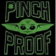 thumbnail image 2 of Junior's Star Wars: The Mandalorian St. Patrick's Day Grogu Pinch Proof  Graphic Tee Black Medium, 2 of 3