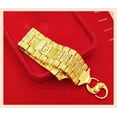 thumbnail image 4 of HOOUN Men's Sunflower 30mm24K Gold GP Bracelet77g/7.8", 4 of 5