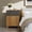 Dark Brown Wood, variant on WAMPAT Nightstand with Drawer and Door, Modern Large Bedside Table with Adjustable Storage Shelf, Wooden Accent Cabinet for Bedroom, Natural Oak