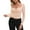 Pink, variant on Galabris Women's Square Neck Long Sleeve T Shirt Sexy Slim Fitted Crop Tops Stretchy Deep U Casual Basic Tees
