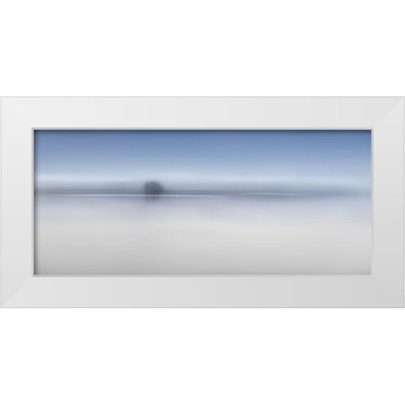 Dou, Shenshen 14x8 White Modern Wood Framed Museum Art Print Titled - The twilight river