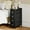 Black, variant on Narrow Storage Cabinet, Narrow Nightstand Dresser with 4 Drawers, Slim Fabric Dresser Storage Tower for Small Spaces, White Dresser, for Bedroom, Bathroom, Laundry, Closet