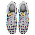 thumbnail image 2 of Autism Acceptance Shoes for Men Women Running Shoes Lightweight Walking Sneakers Mesh Athletic Sport Shoes White Size 9.5, 2 of 5